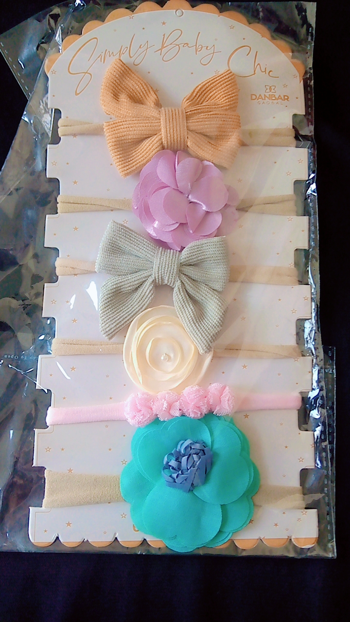 5 pcs small bow headbands for kids 3