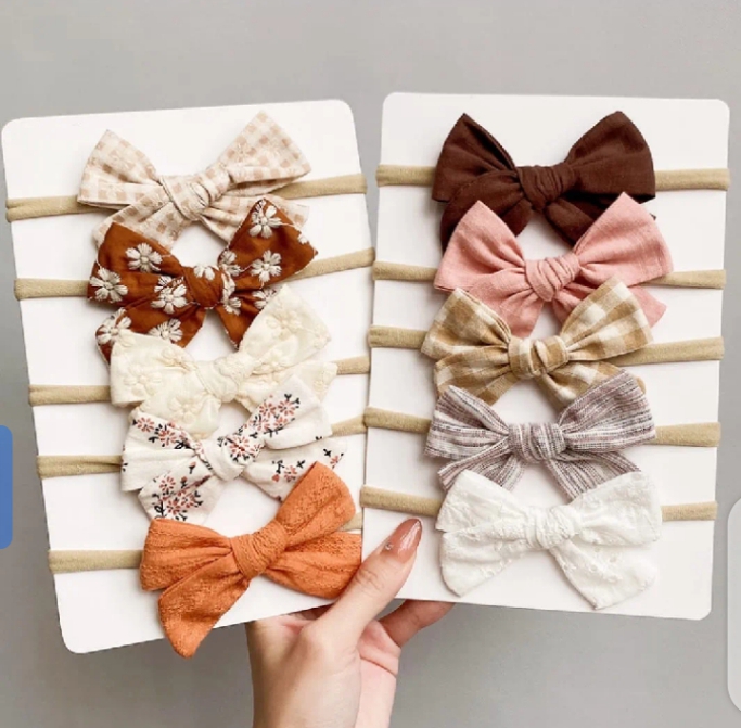 5 pcs small bow headbands for kids