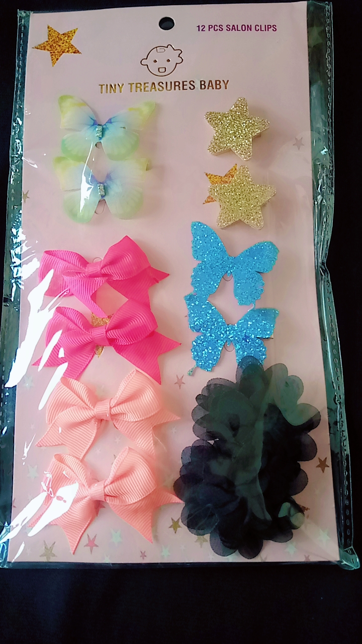 Glitter,flower,butterfly and bow styled hair pins 3