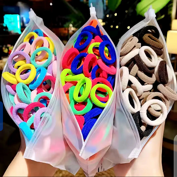 50 pcs hair ties band multicolor