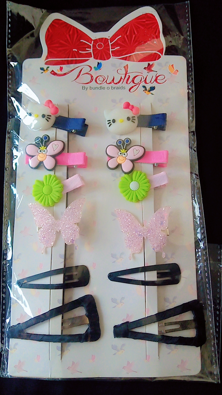 Multicolor & different style hair pins for kids 7