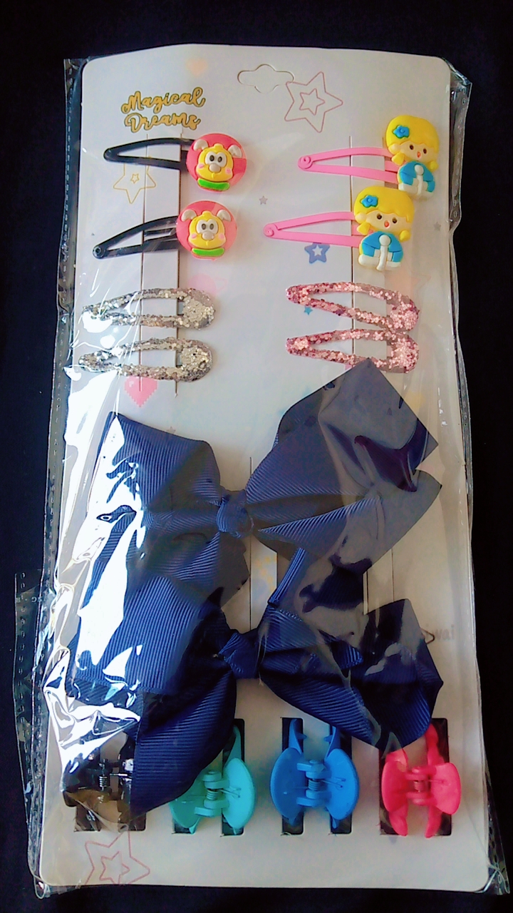 Multicolor & different style hair pins for kids 2
