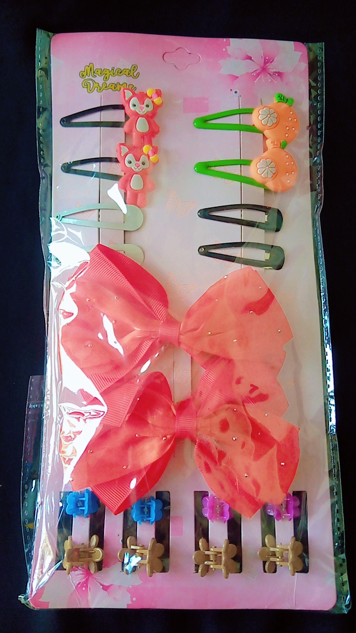 Multicolor & different style hair pins for kids 4