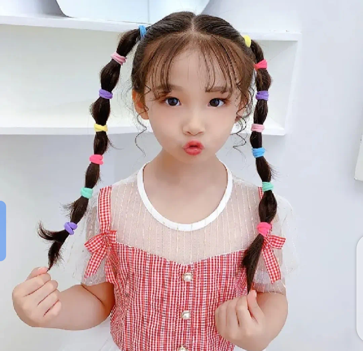 50 pcs hair ties band multicolor 5