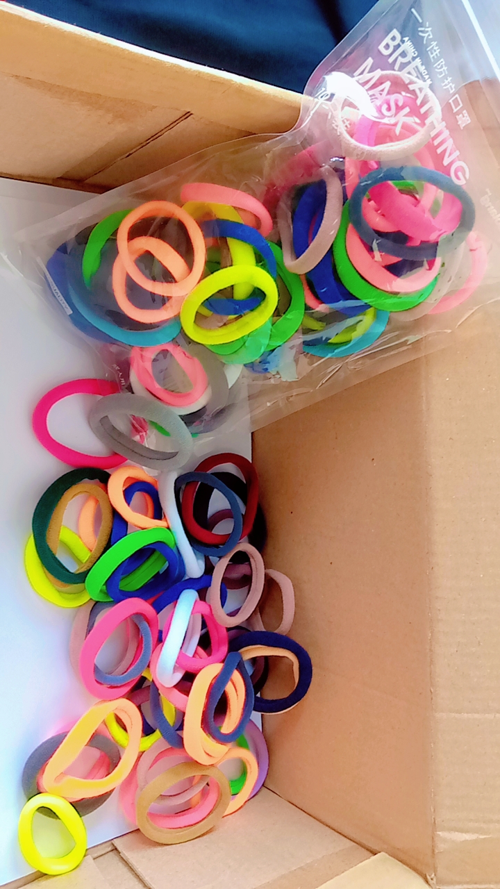 50 pcs hair ties band multicolor 4