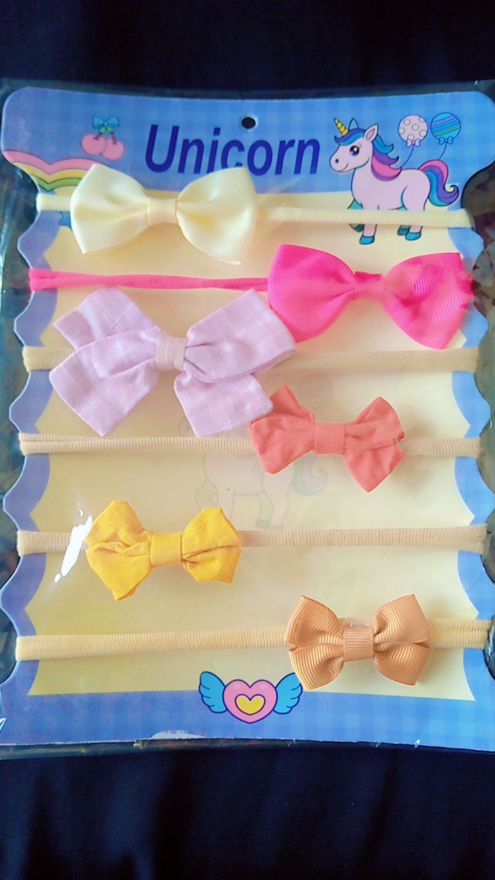 5 pcs small bow headbands for kids 4