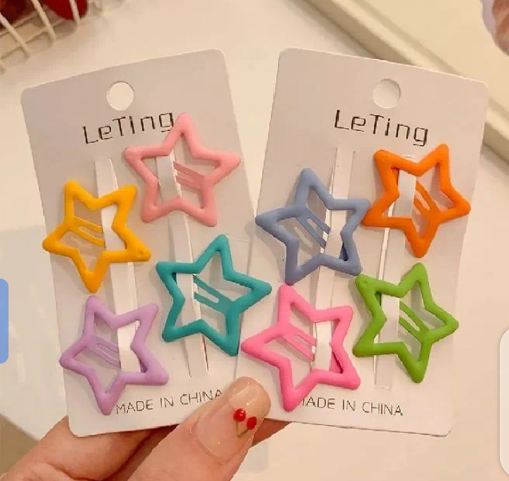Star shaped Hair pins 4 pcs pack 3