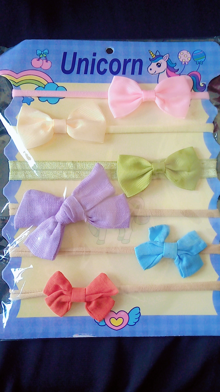 5 pcs small bow headbands for kids 5