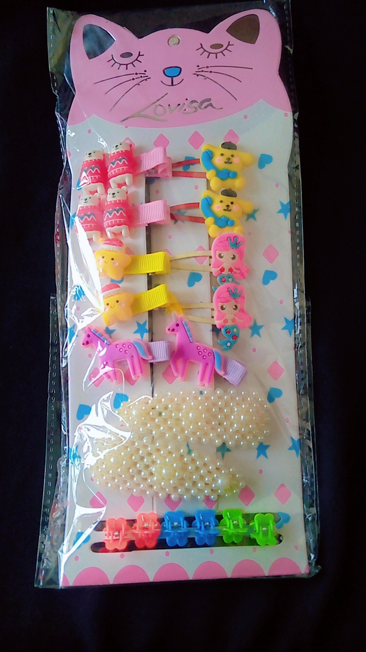 Cartoon character and fancy hair pins