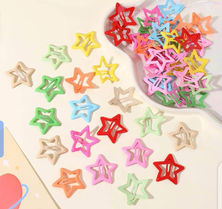 Star shaped Hair pins 4 pcs pack